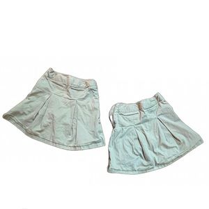 Set of two (2) cat & Jack khaki skirt short skorts girls size 7